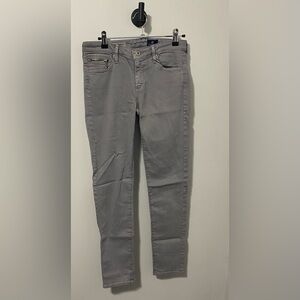 AG Adriano Goldschmied The Stevie Ankle‎ Zip Slim Straight Leg Jeans Gray